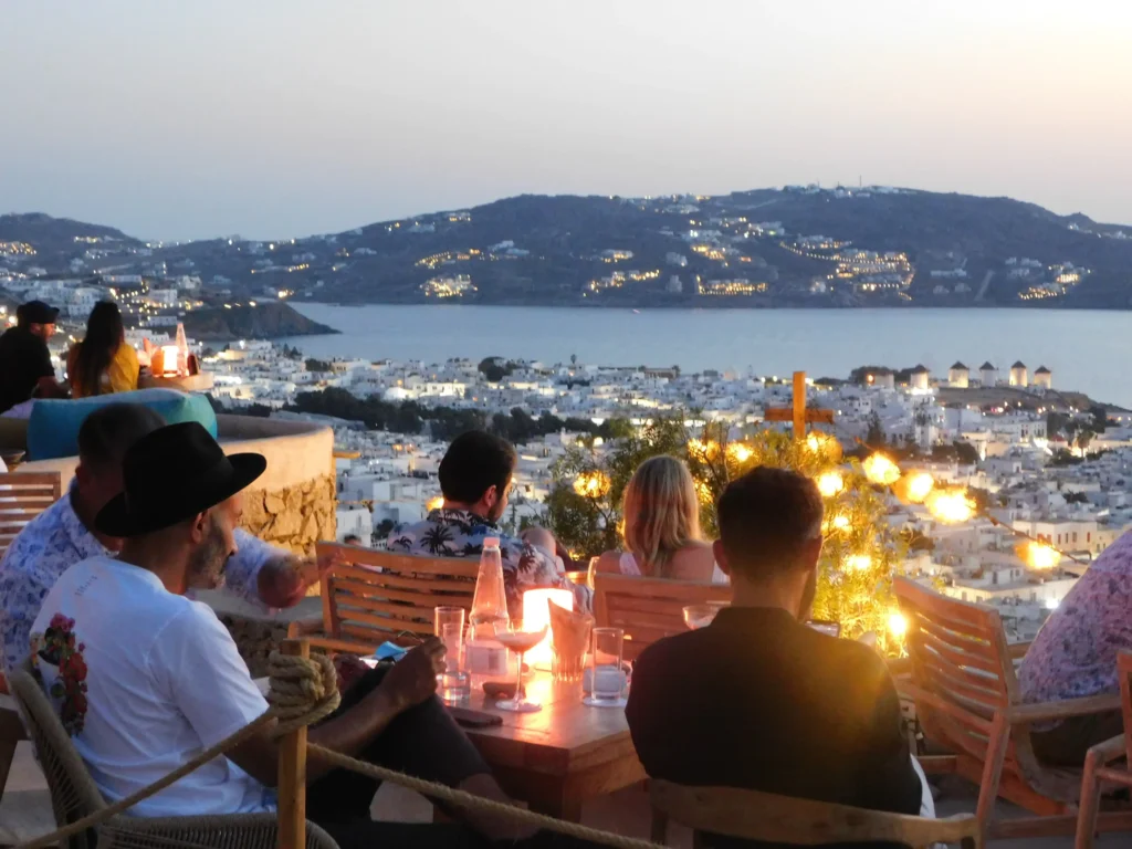 coucher de soleil mykonos cyclades adresses