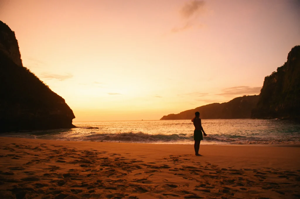 La plage de Kelingking à Bali