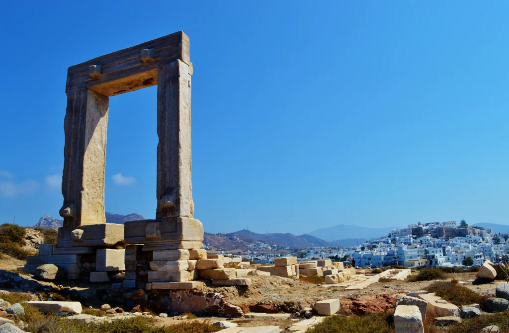 temple appolon vue naxos mer