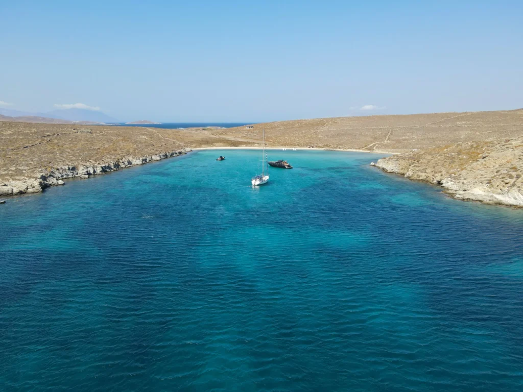 vue mer ou se loger a mykonos cyclades grece